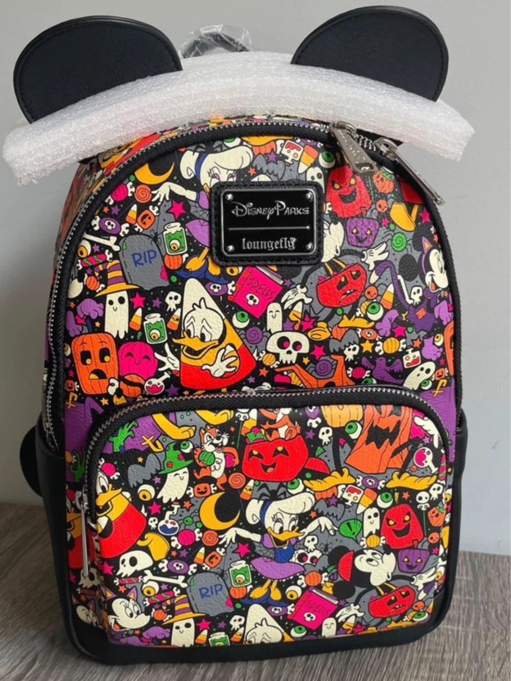 Loungefly Disney Parks Halloween Character Mini Backpack - Black & Multicolor